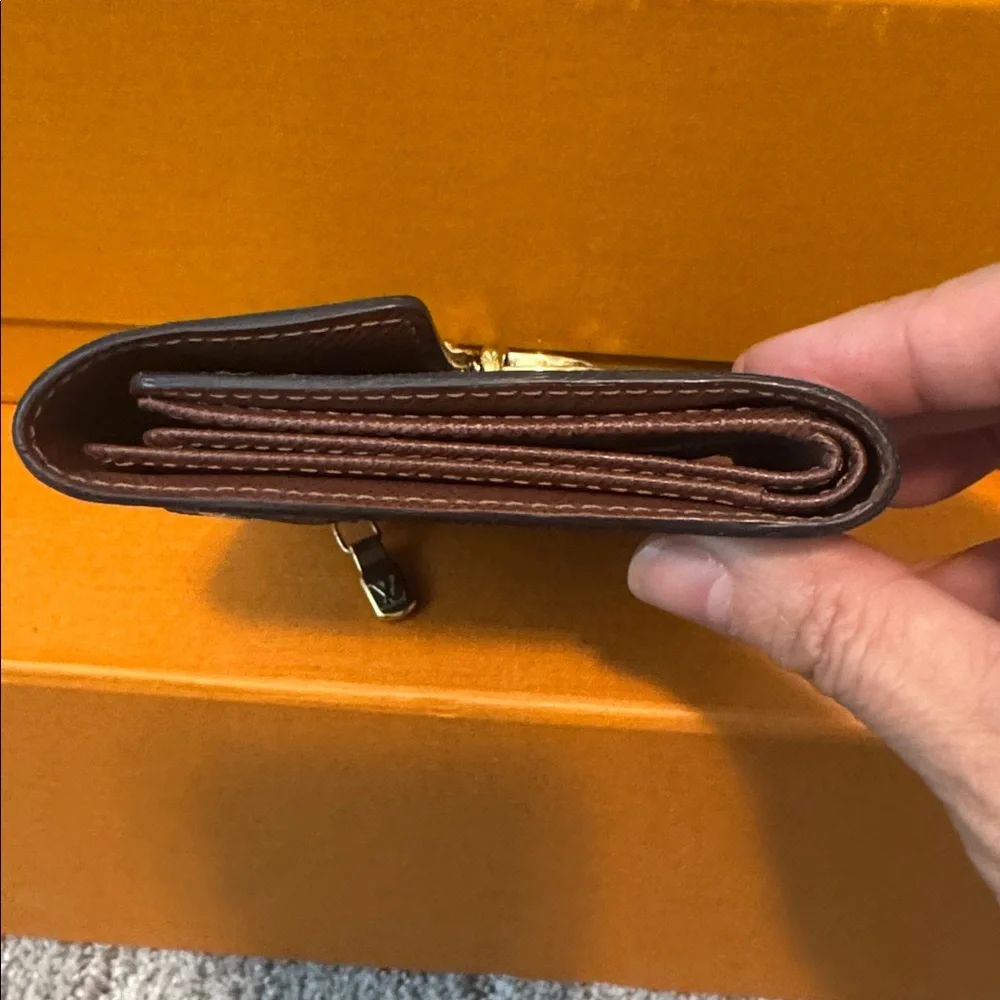 AUTHENTIC Louis Vuitton Black and Gold Monogram WALLET - Picture 6 of 14